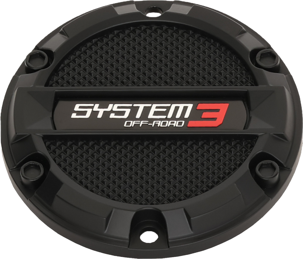 System 3 Sb8 Center Cap Flat 6/5.5 Bolt-In Matte Black