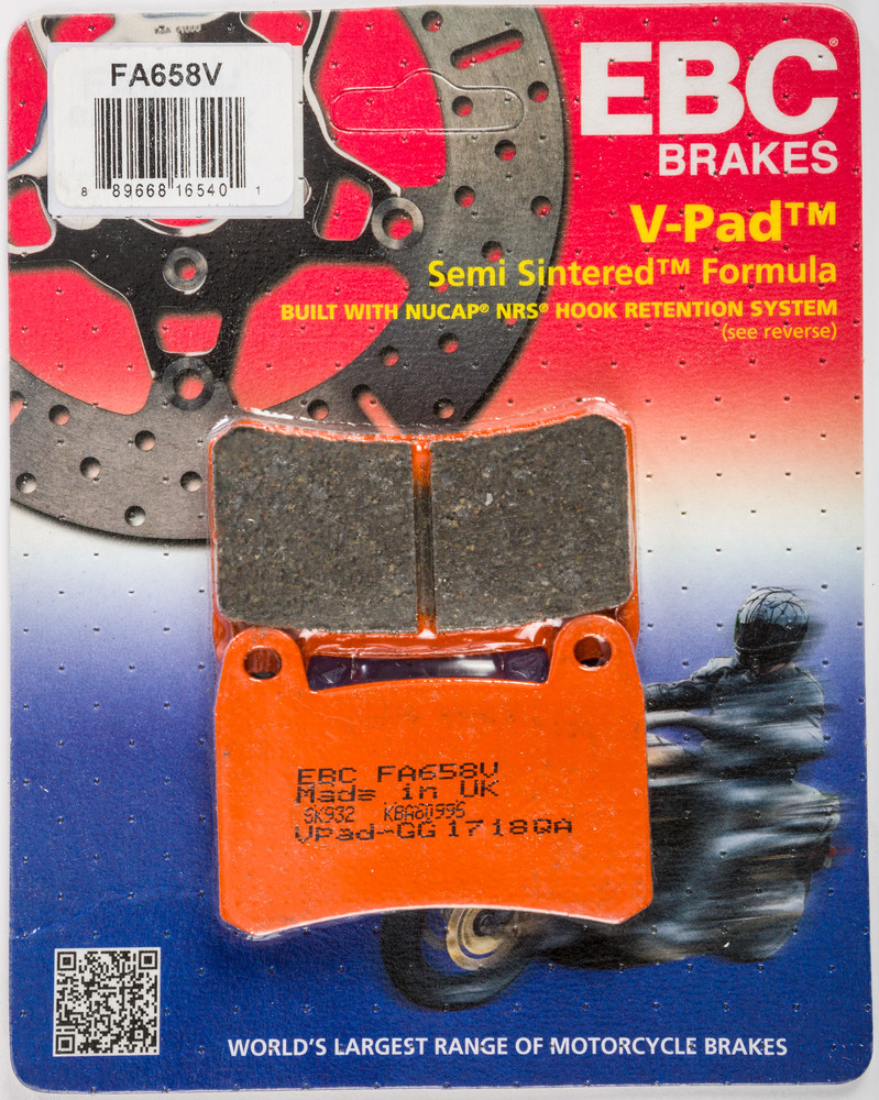 EBC BRAKE PADS FA658V SEMI-SINTERED V SERIES