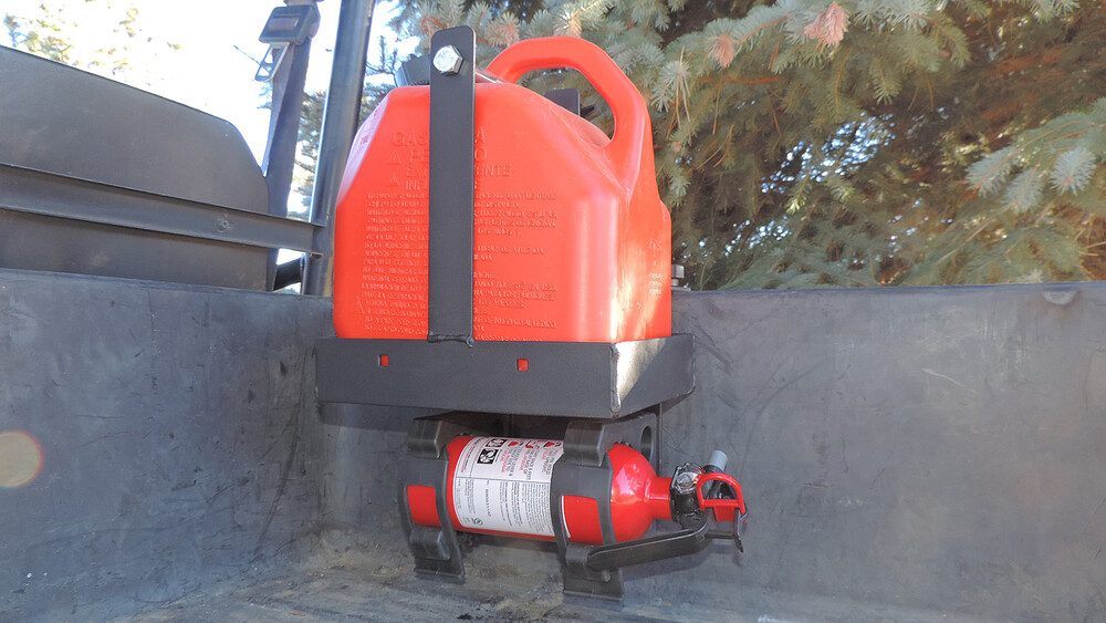 Hornet Fire Extinguisher And Spare Fuel Bed Mount Pol