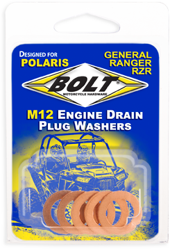 Bolt Engine Drain Plug Washer M12x20 Copper 5pk