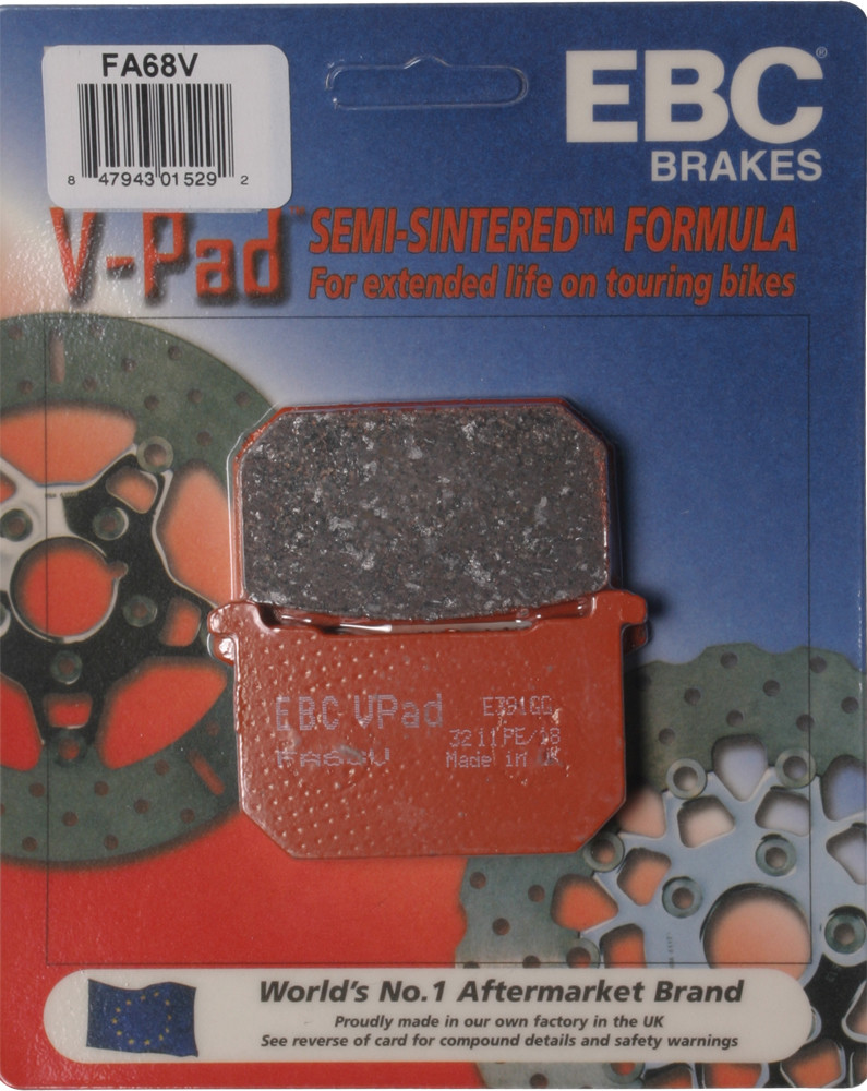 EBC BRAKE PADS FA68V SEMI-SINTERED V SERIES