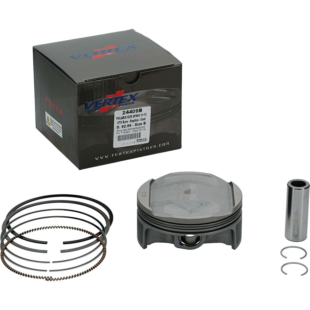 VERTEX PISTON KIT CAST 92.95/STD 10.6:1 POL