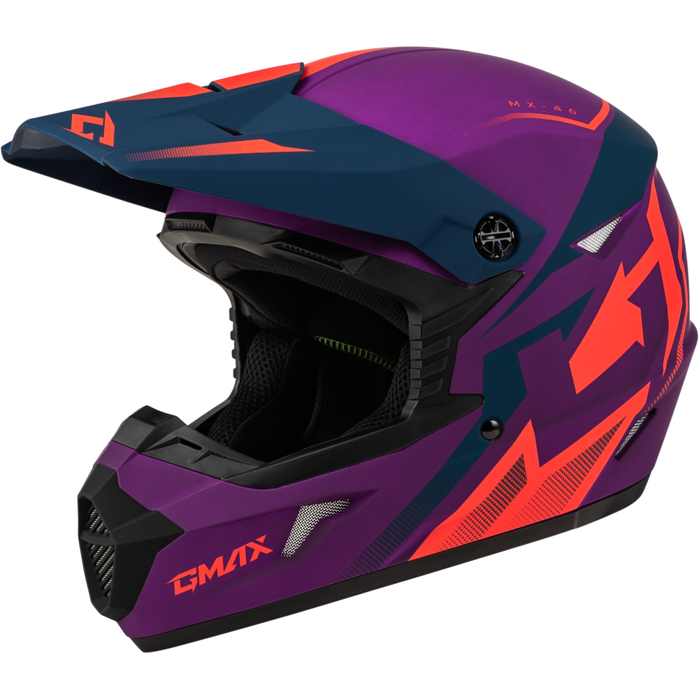 Gmax MX-46 Compound Helmet — Purple/Blue