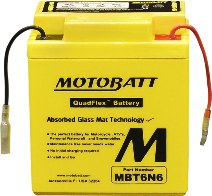 MOTOBATT BATTERY MBT6N6 SEALED FACTORY ACTIVATED