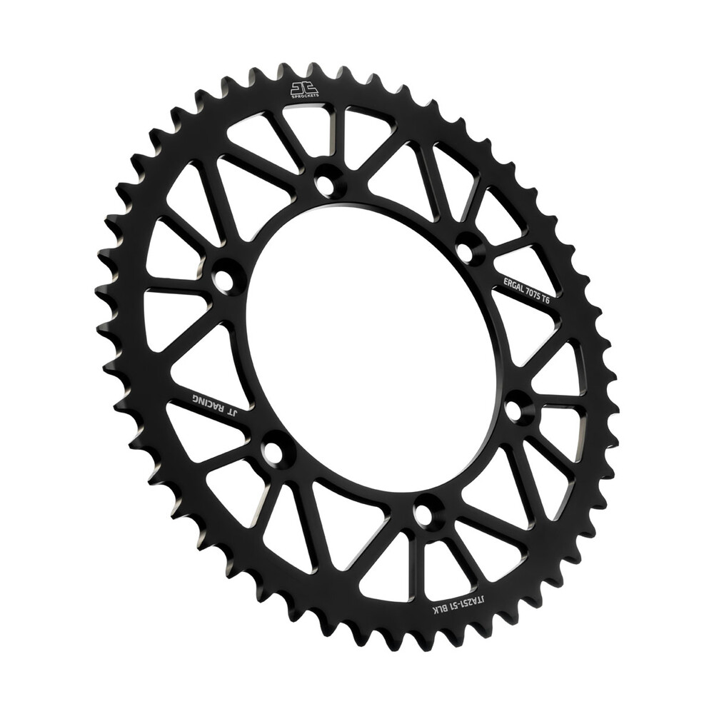 JT REAR RACELITE SPROCKET ALUM 51T-520 BLK HON/YAM