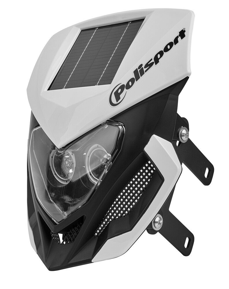 POLISPORT LOOKOS SOLAR HEADLIGHT WHITE/BLACK
