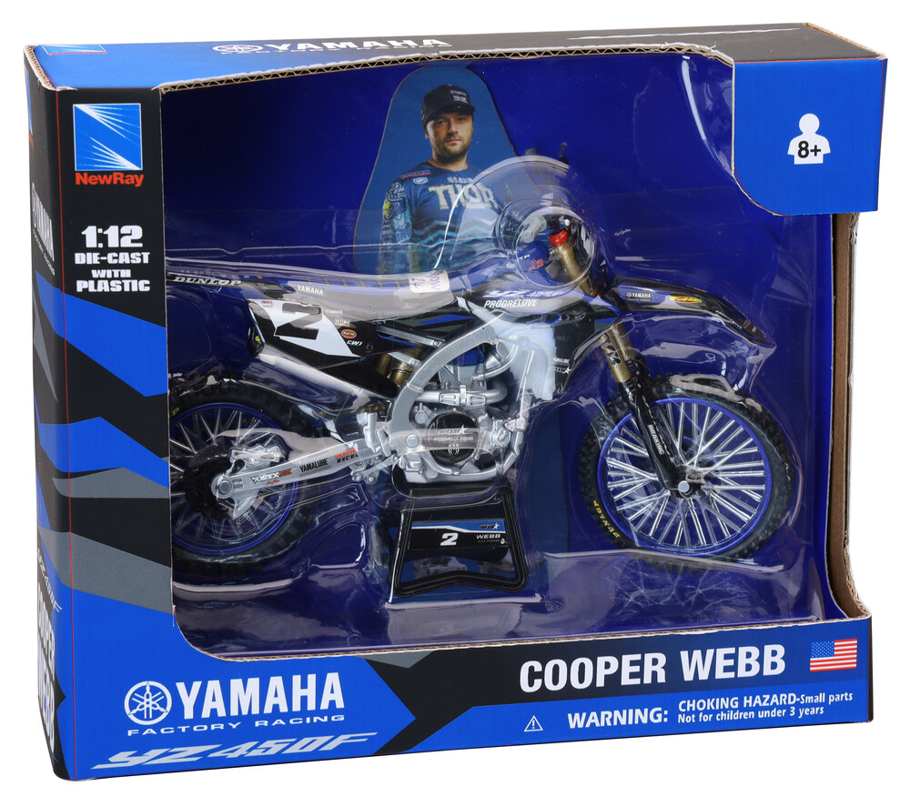 NEW-RAY 1:12 SCALE YAMAHA FACTORY RACING COOPER WEBB