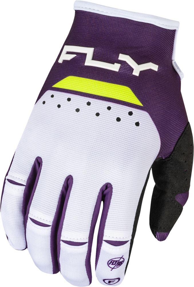 Fly Racing Kinetic Reload Gloves — Deep Purple/White/Hi-Vis