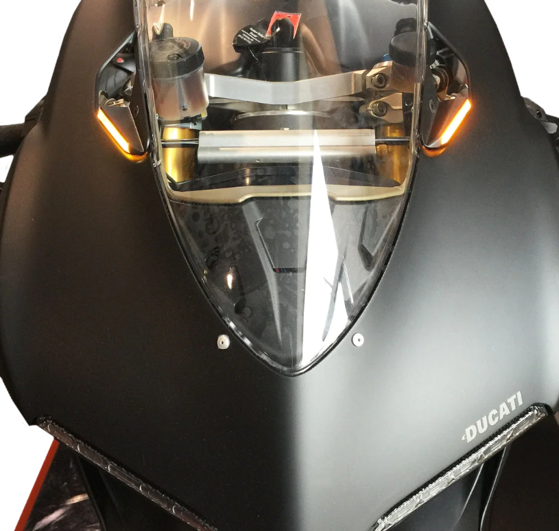 NEW RAGE CYCLES MIRROR BLOCK OFF TURN SIGNALS DUC