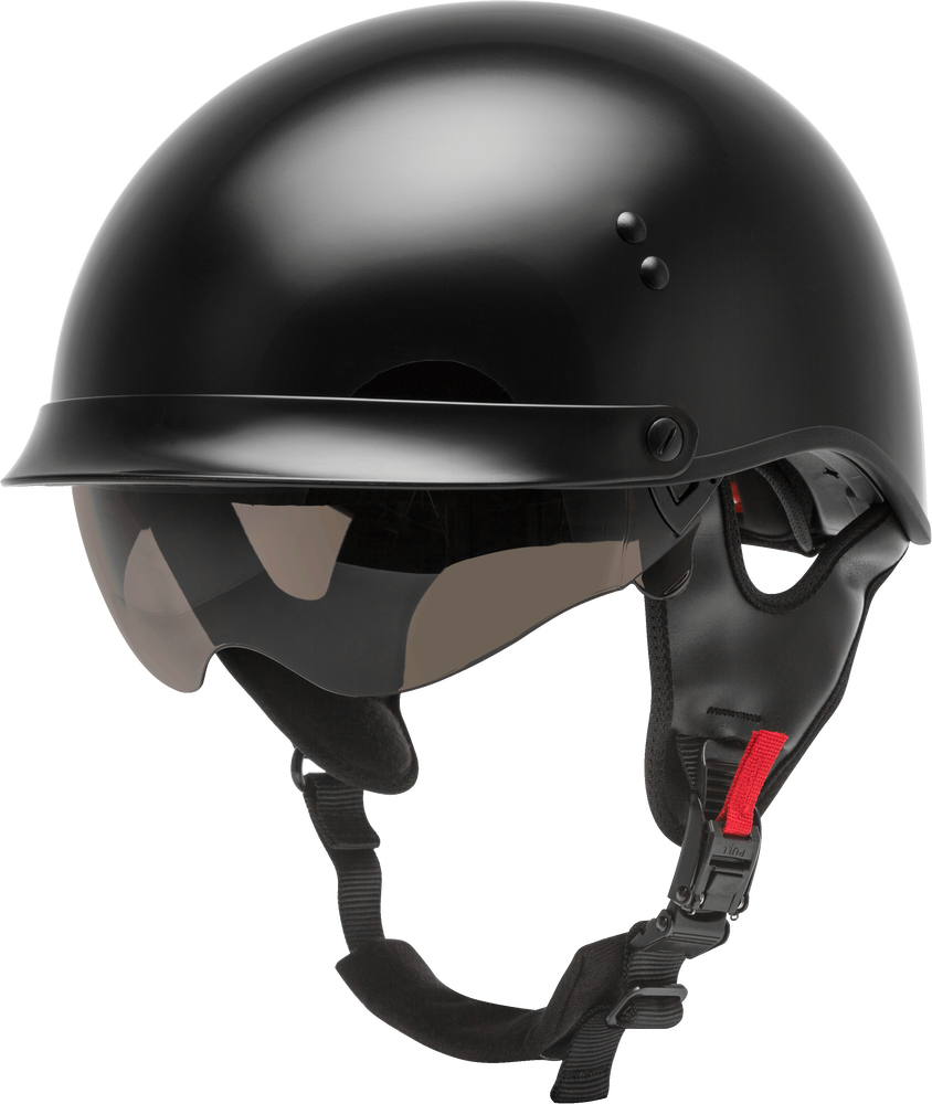 HH-65 HALF HELMET FULL DRESSED BLACK 2X