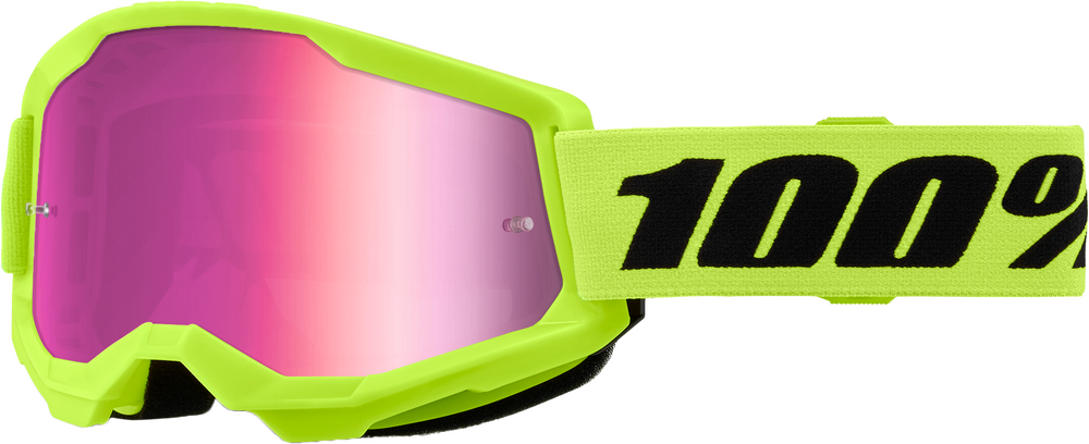 STRATA 2 JUNIOR GOGGLE NEON YELLOW MIRROR PINK LENS
