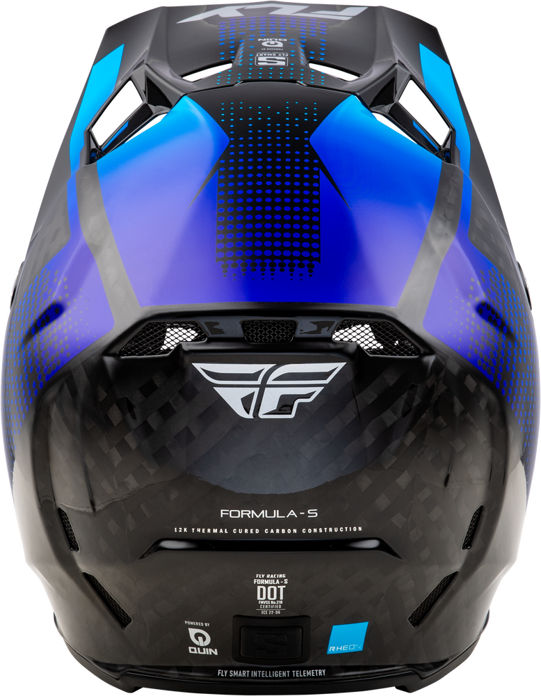 FLY RACING FORMULA S CARBON PROTOCOL HLMT BLACK CARBON/BLUE LG