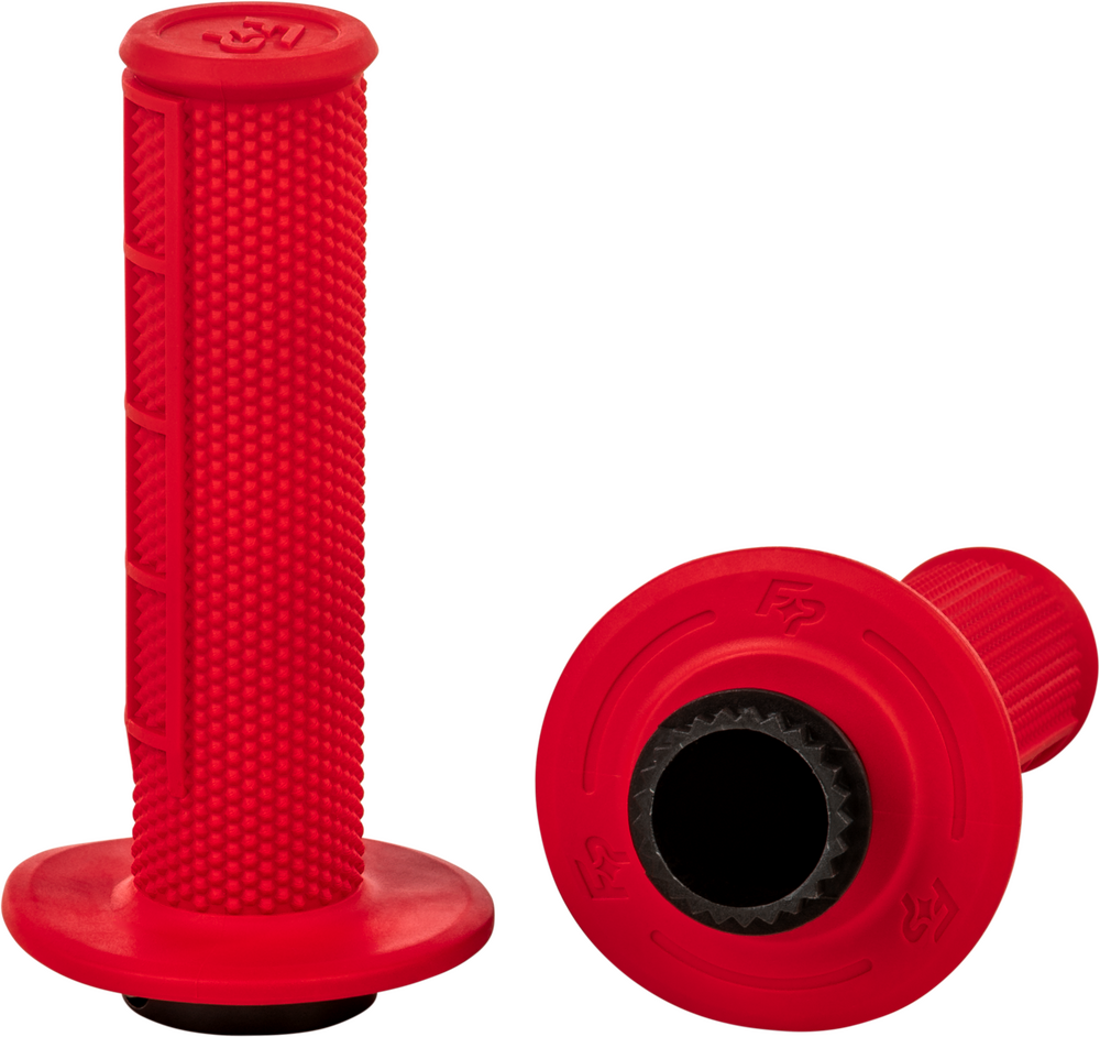 Fire Power Control MX Lock-On Grips Red Half Waffle