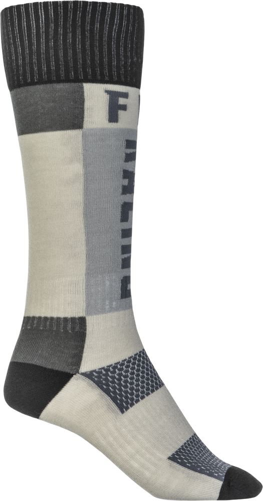 Fly Racing Youth MX Socks Thick Grey/Black