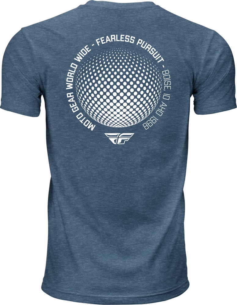 FLY RACING FLY WORLDWIDE TEE BLUE MD