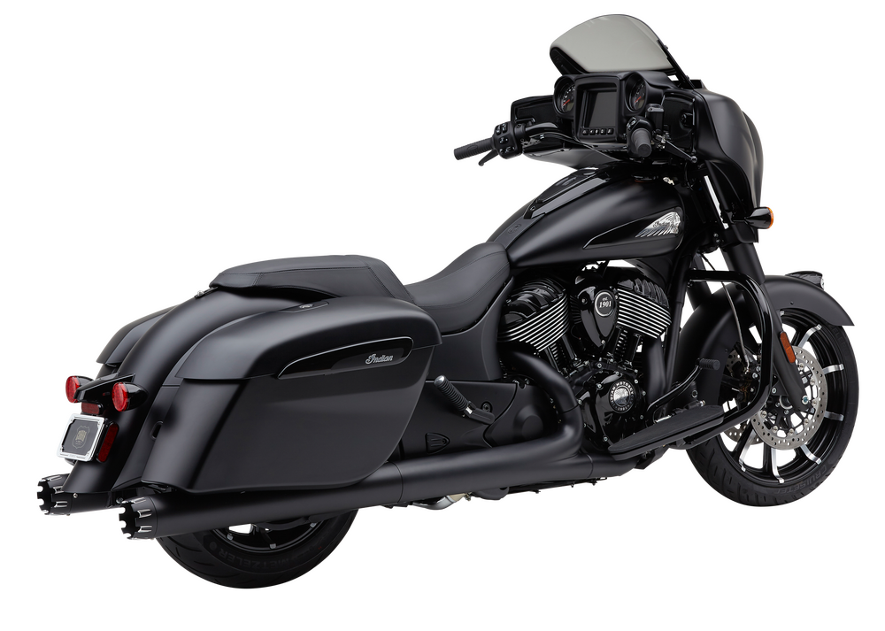 Cobra 4" Nh Dual Cut Slip-Ons Black Indian Gen-1 Bag
