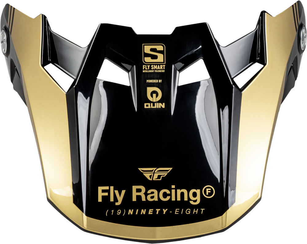 Fly Racing Formula S Carbon Legacy Visor (2024) — Black/Gold