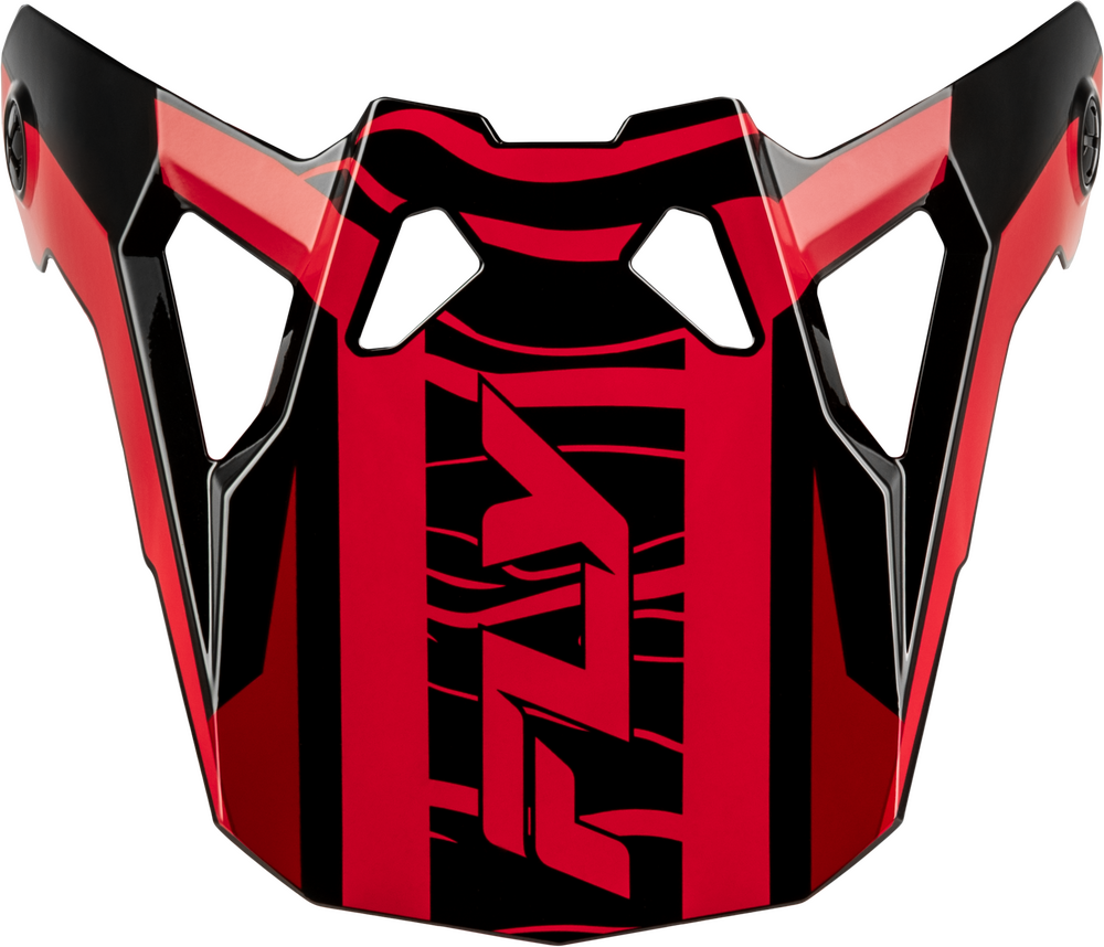 Fly Racing FORMULA CP CHARGE VISOR BLACK/RED YL-LG — Black/Red