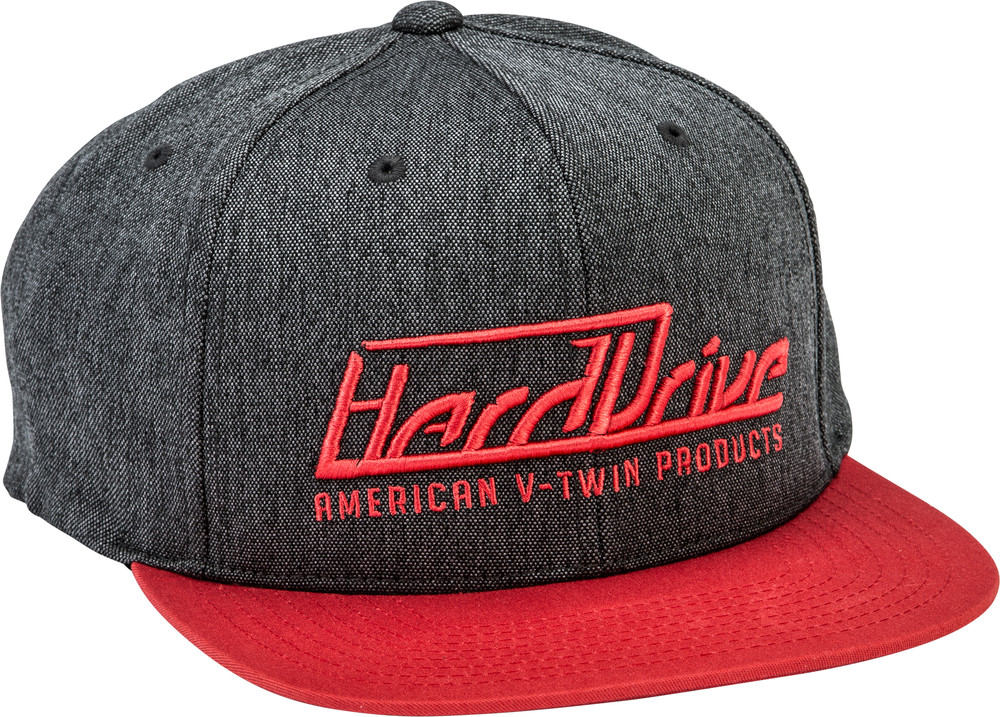Harddrive Embroidered Hat — Black/Red