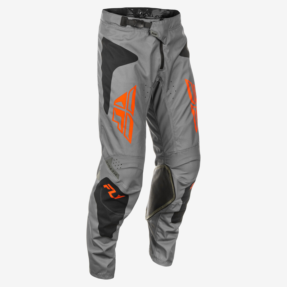 FLY RACING KINETIC SYM PANTS CA/NY GREY/ORANGE/BLACK SZ 38