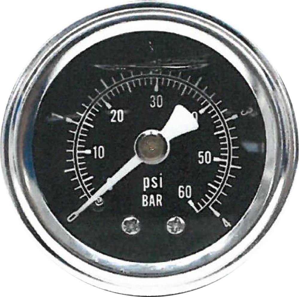 HARDDRIVE OIL PRESSURE GAUGE 60PSI BLACK
