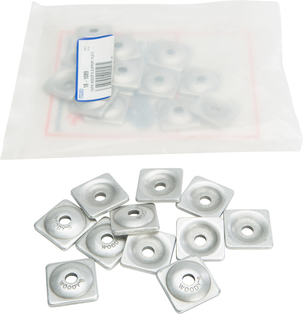 WOODYS DIGGER SUPPORT PLATES SQUARE ALUM. 1/4" 24/PK