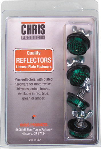 MINI-REFLECTORS GREEN 4/PK