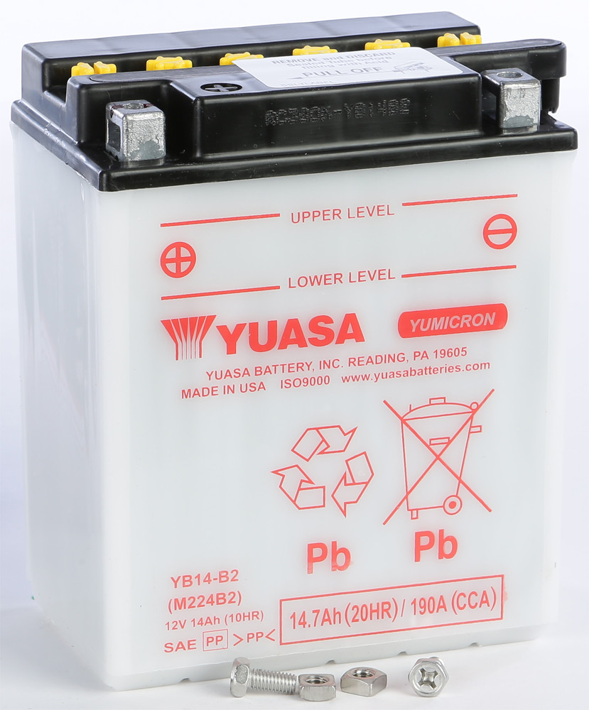 YUASA BATTERY YB14-B2 CONVENTIONAL
