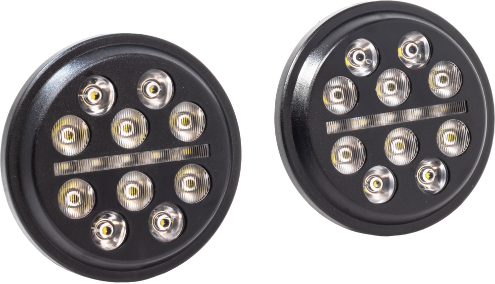 Letric Lighting Co. 4.5" Buck-Shot LED Fog/Passing Lights For Harley 1997-2025