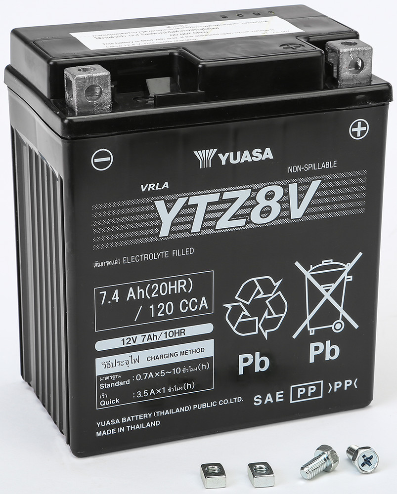 YUASA BATTERY YTZ8V SEALED FACTORY ACTIVATED