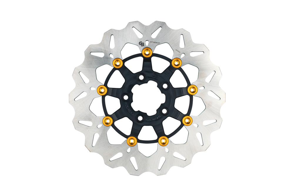 ROTOR 11.8" FLOATING WAVE FR BLACK/GOLD BUTTONS