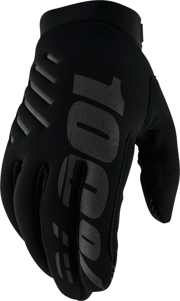 100-PERCENT BRISKER YOUTH GLOVES BLACK MD