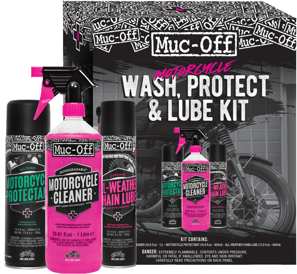MUC-OFF WASH  PROTECT & LUBE KIT
