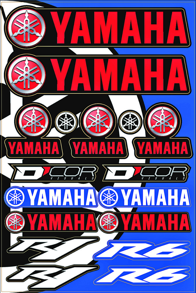 D-COR YAMAHA STREET DECAL SHEET