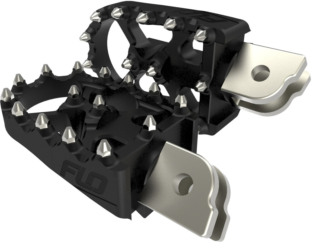 FLO MOTORSPORTS MOTO STYLE FOOTPEG SET BLACK M8 SOFTAIL