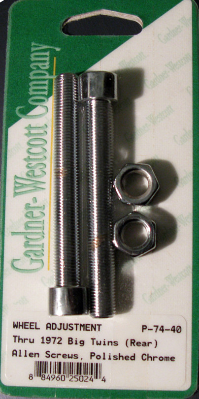 REAR WHEEL ADJUSTMENT BOLTS 72 AND EARLIER BIG TWIN MODEL