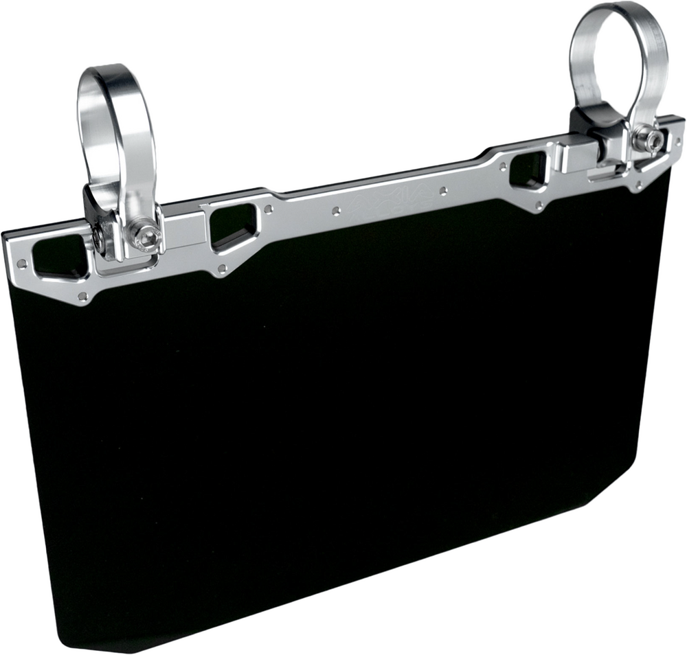 Axia 12" X 8" Narrow Mount Sun Viso W/Solid Black Shield- Silver
