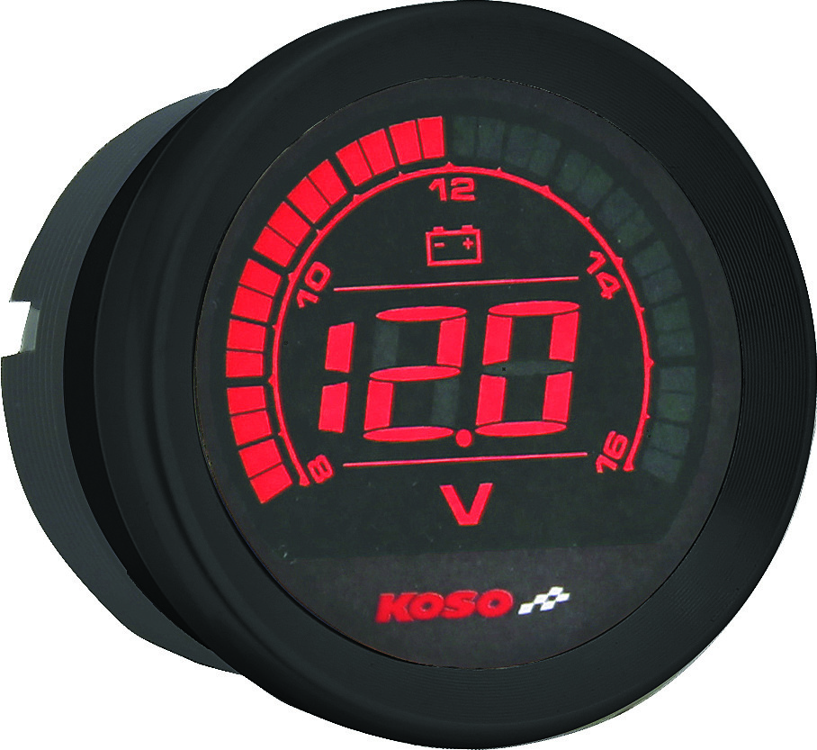 KOSO DIGITAL GAUGE CLUSTER BLACK BEZEL 04-13 FLHT AND FLTR