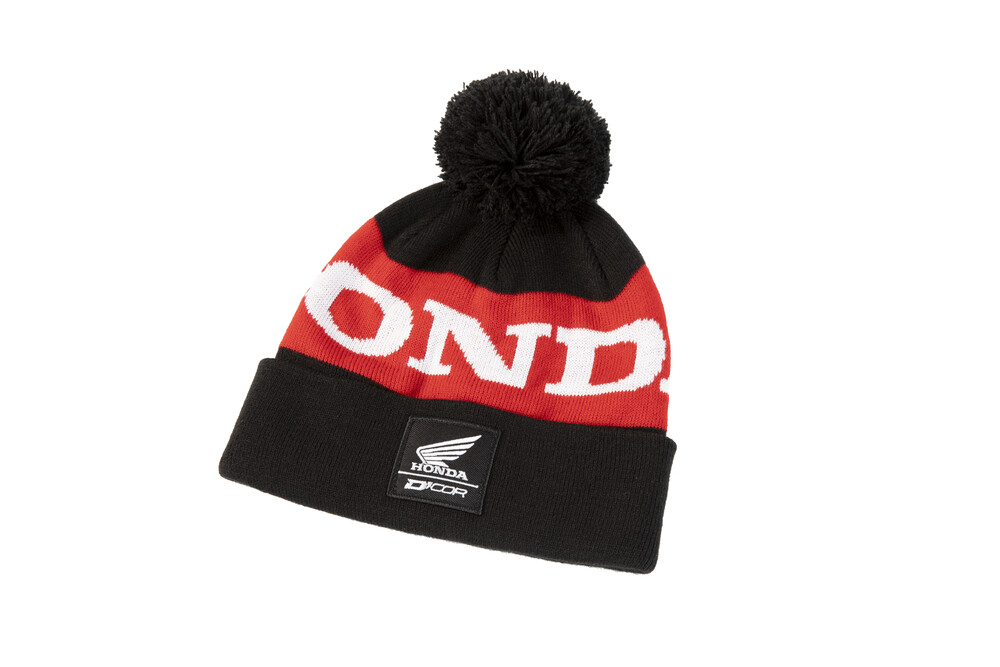 D-COR HONDA BEANIE STRIPE BLACK/RED