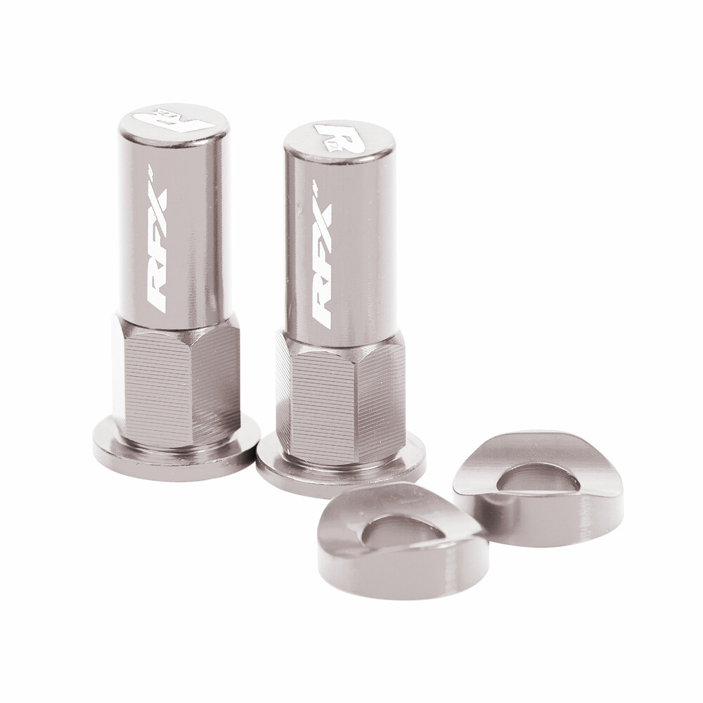 Rfx Rim Lock Nuts & Washers 2pcs Silver