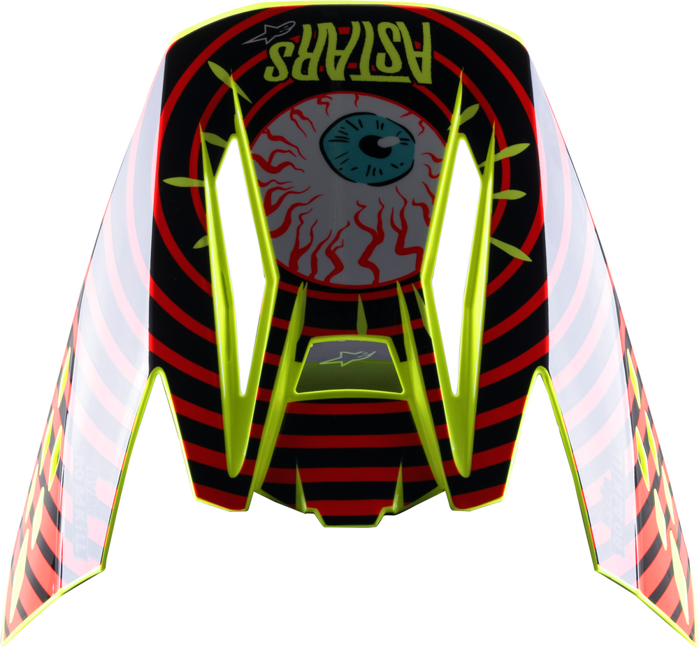 S-M5 SOLAR FLARE VISOR BLACK/RED/FLUO YELLOW