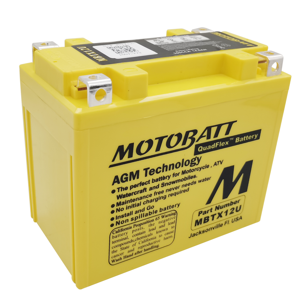 MOTOBATT BATTERY MBTX12U SEALED FACTORY ACTIVATED