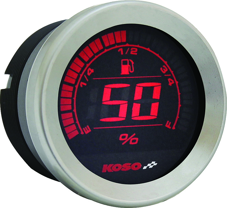 KOSO DIGITAL GAUGE CLUSTER SILVER BEZEL 04-13 FLHT AND FLTR