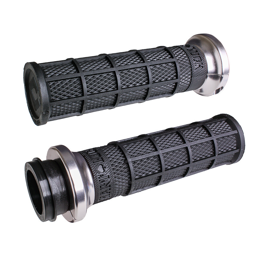 Odi Lock-On Hart-Luck Full-Waffle Black/Silver Cable 1"