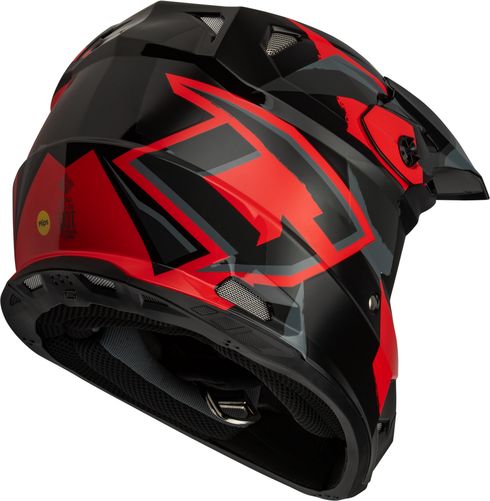 E.r⑅　0903 GMAX MX-96 SPLINTER HELMET BLACK/RED XS