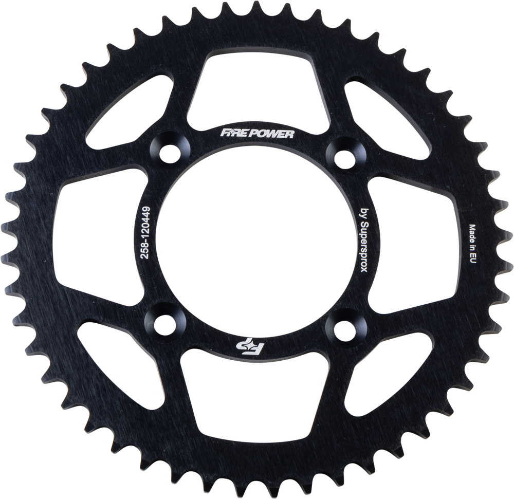 FIRE POWER REAR SPROCKET ALUMINUM 49T BLK
