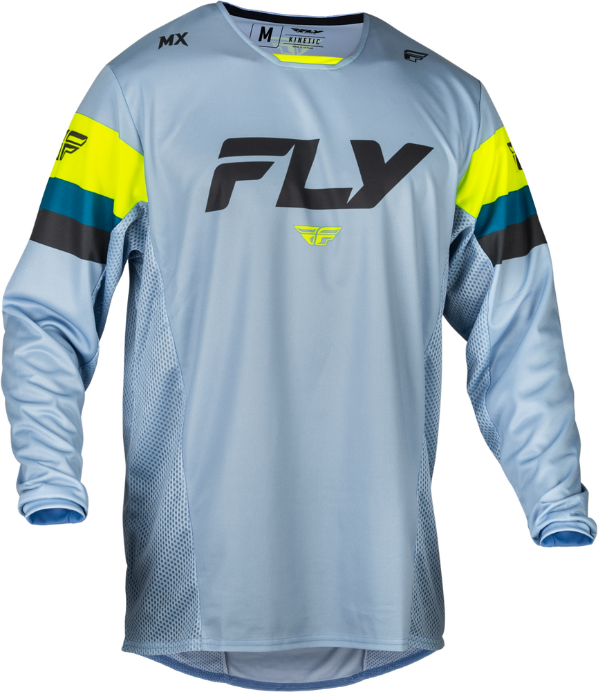 Fly Racing Kinetic Prix Jersey — Ice Grey/Charcoal/Hi-Vis