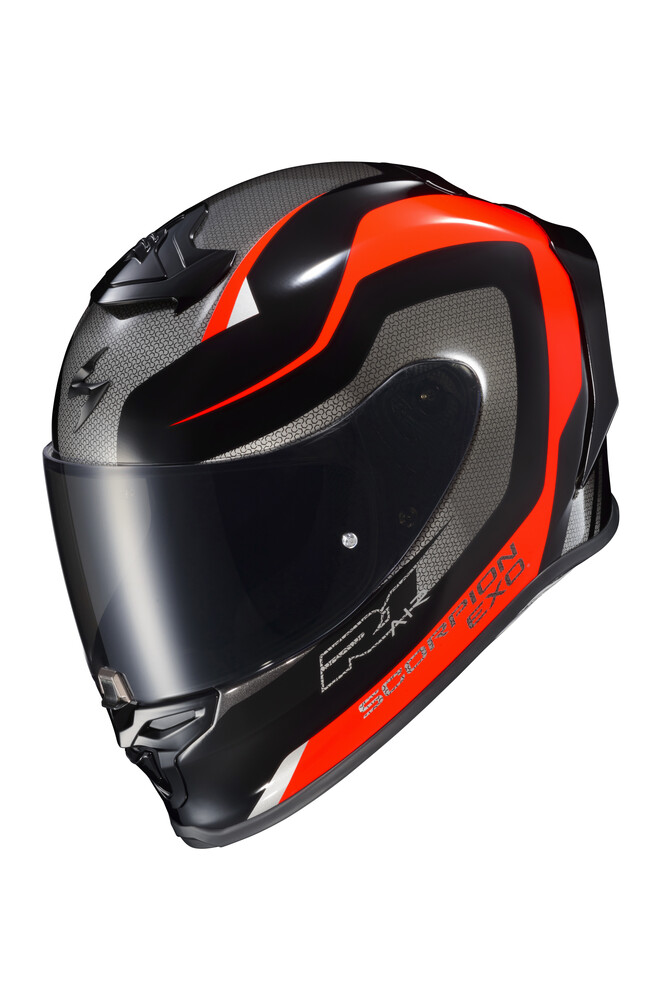 SCORPION EXO EXO-R1 AIR FULL FACE HELMET HIVE RED/BLACK 2X