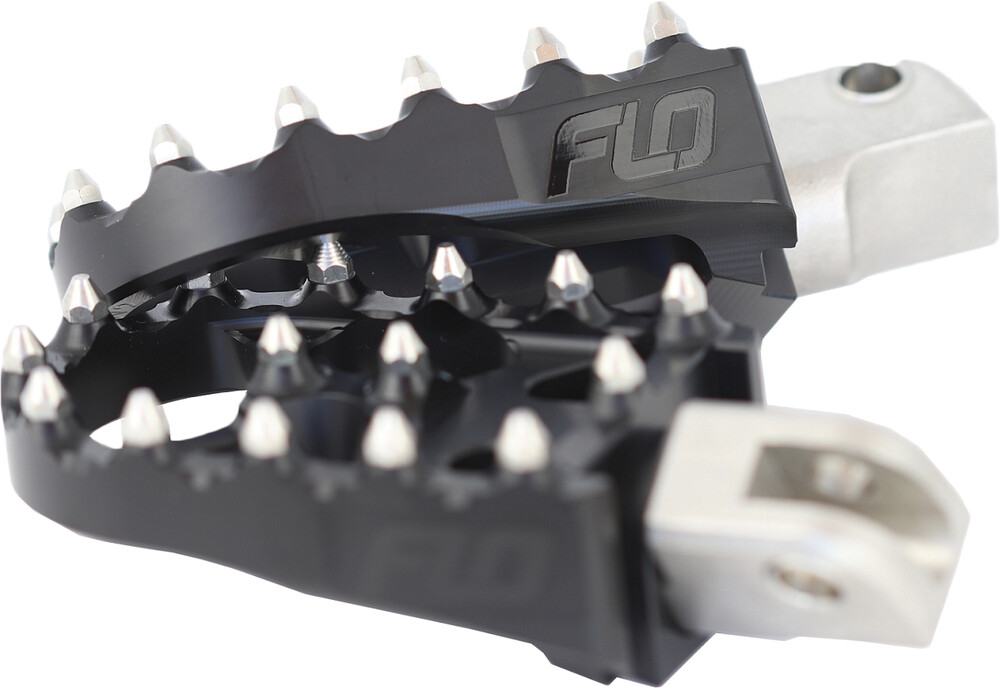 FLO MOTORSPORTS MOTO STYLE FOOTPEG SET BLACK FTR 1200