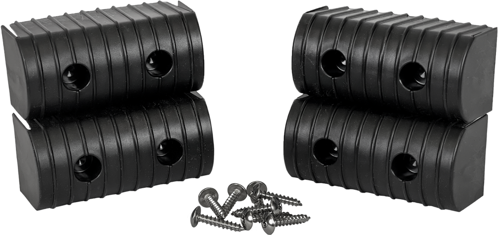 Caliber Bunk Wrap End Cap Kit 2x4 4/Pack W/ Hardware Black